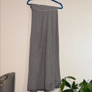 Lily Rose Black and White Striped Skirt